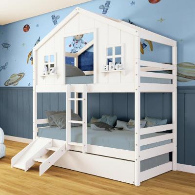 Treliche Casinha Dos Sonhos Com Kit Escada/ Escorregador Madeira Maciça Branco Megamobilia