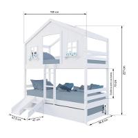 Treliche Casinha Dos Sonhos Com Kit Escada/ Escorregador Madeira Maciça Branco Megamobilia - 3