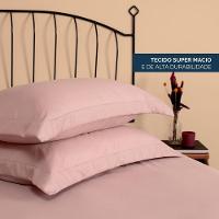 Kit 2 Fronhas Slim Com 3 Abas 50cm X 70cm Micropercal 200 Fios - Rose - 2