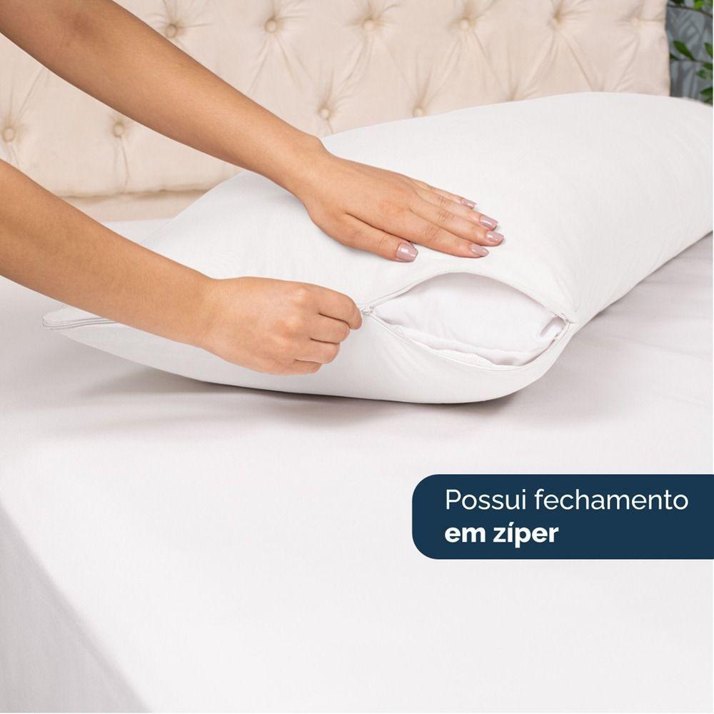 Kit 2 Fronhas Para Travesseiro De Corpo Slim 1,50cm X 50cm - Branco - 3