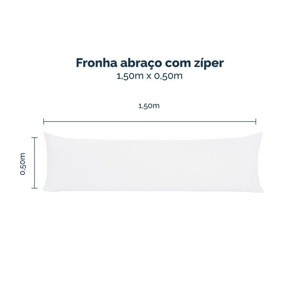 Kit 2 Fronhas Para Travesseiro De Corpo Slim 1,50cm X 50cm - Branco - 4