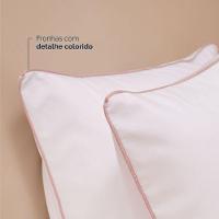 Kit 2 Fronhas Linea 50cm X 70cm Micropercal 200 Fios - Rose - 5