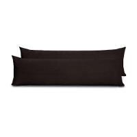 Kit 2 Fronhas Para Travesseiro De Corpo Slim 1,50cm X 50cm - Preto - 1