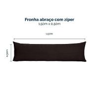 Kit 2 Fronhas Para Travesseiro De Corpo Slim 1,50cm X 50cm - Preto - 4