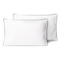 Kit 2 Fronhas Linea 50cm X 70cm Micropercal 200 Fios - Preto - 1