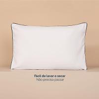 Kit 2 Fronhas Linea 50cm X 70cm Micropercal 200 Fios - Preto - 6