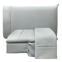 Jogo De Lençol King Confort Micropercal 300 Fios Toque De Algodão 4 Peças - Cinza - 1