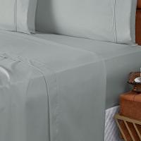 Jogo De Lençol King Confort Micropercal 300 Fios Toque De Algodão 4 Peças - Cinza - 2