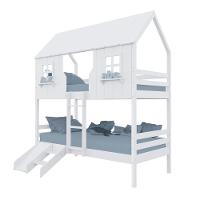 Beliche Casinha Encantada Com Kit Escada/ Escorregador Madeira Maciça Branco Housin - 2