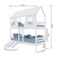 Beliche Casinha Encantada Com Kit Escada/ Escorregador Madeira Maciça Branco Housin - 3