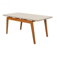 Mesa De Jantar 4 Lugares Retangular Belem Base Madeira - 1