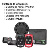 Alarme Tw20 G4 2 Controles Tr2 1 Sirene Dedicada - 5