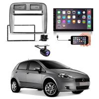 Central Multimídia 2 Din Mp5 Fiat Punto Câmera Moldura Tela Grafite - 1