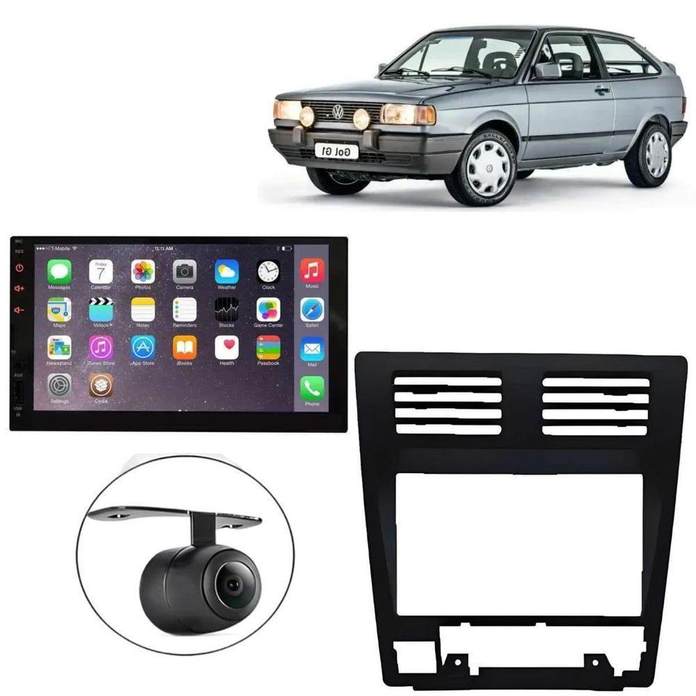 Central Multimídia 2 Din Mp5 Gol G1 Cl Câmera Moldura Tela - 1