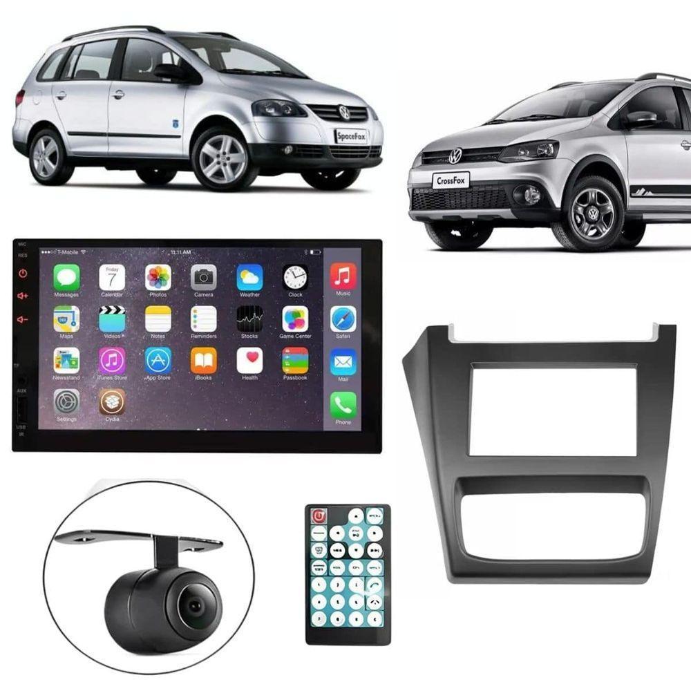 Central Multimídia 2 Din Mp5 Spacefox 2012-13 Câmera Moldura Tela - 1