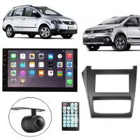 Central Multimídia 2 Din Mp5 Spacefox 2012-13 Câmera Moldura Tela - 1