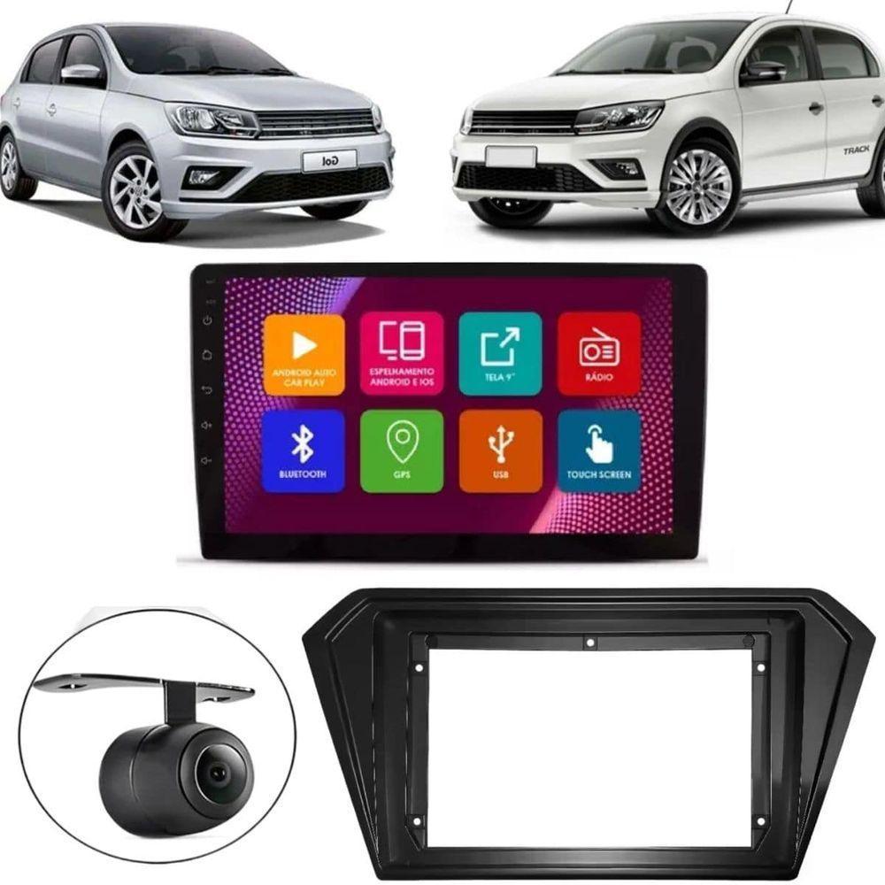 Central Multimídia Android 2 Din Gol G7 Moldura 9 Câmera Ré - 1