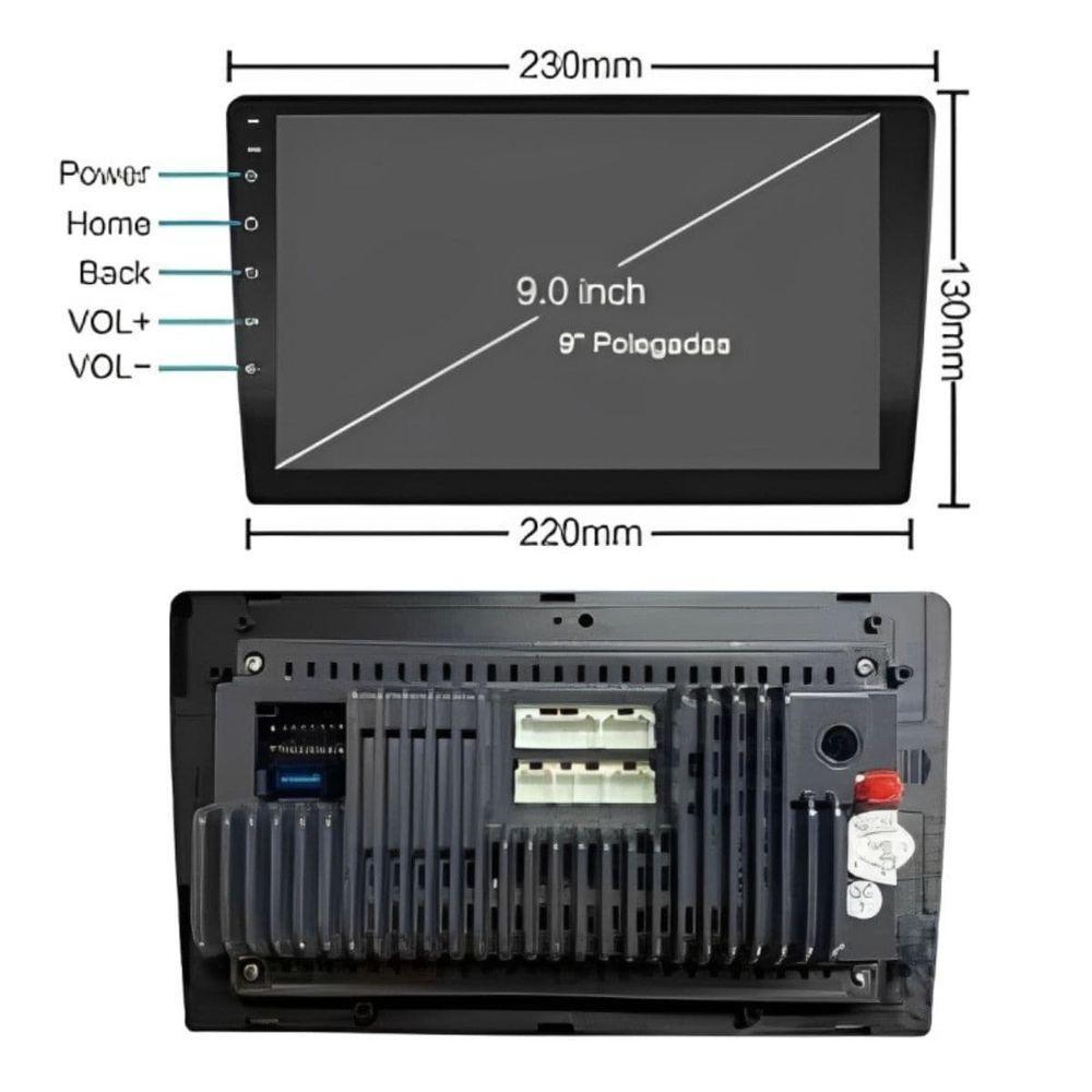 Central Multimídia Android 2 Din Gol G7 Moldura 9 Câmera Ré - 3