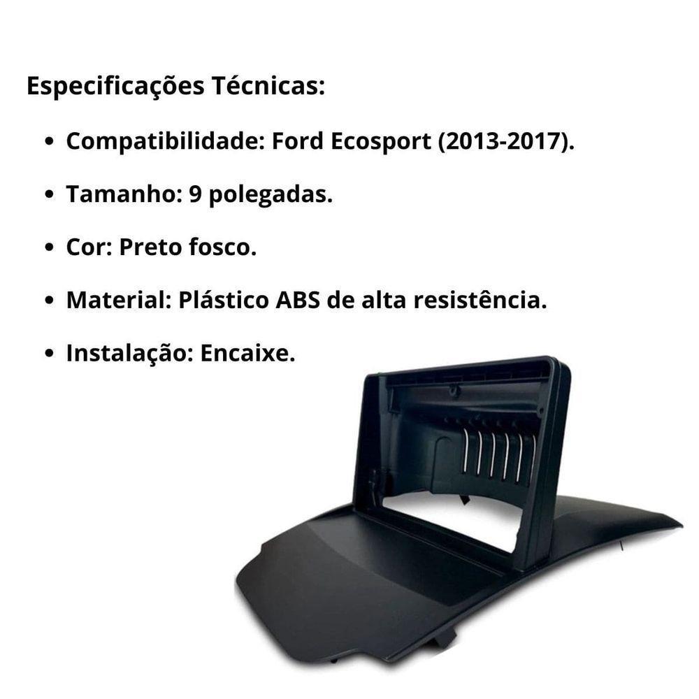 Central Multimídia Android 2 Din Ford Ecosport Moldura 9 Câmera Ré Pt Fosco - 4