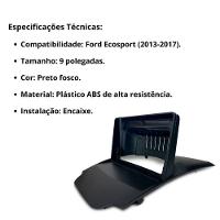 Central Multimídia Android 2 Din Ford Ecosport Moldura 9 Câmera Ré Pt Fosco