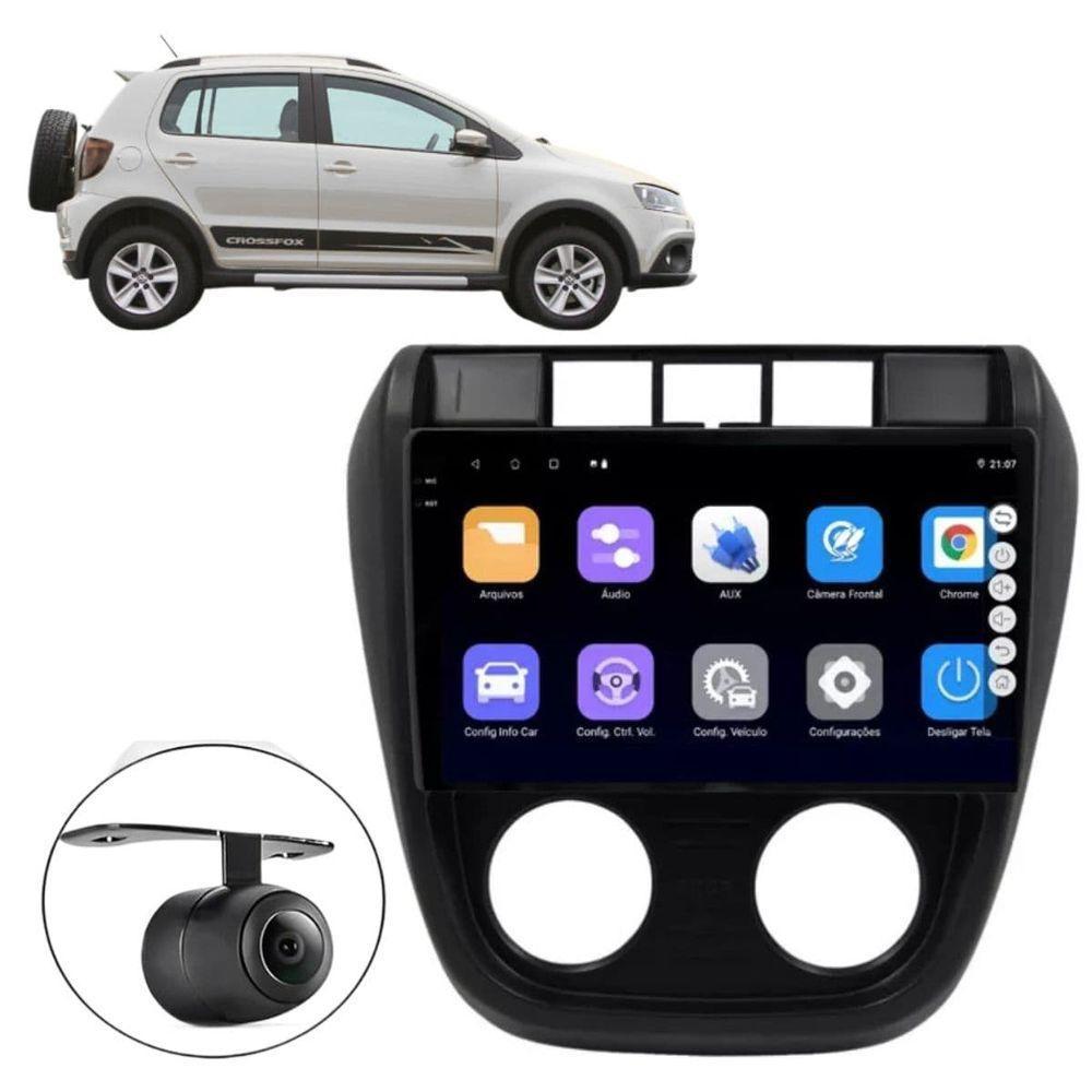 Central Multimídia Android 2 Din Crossfox G1 Moldura 9 Câmera Ré - 1