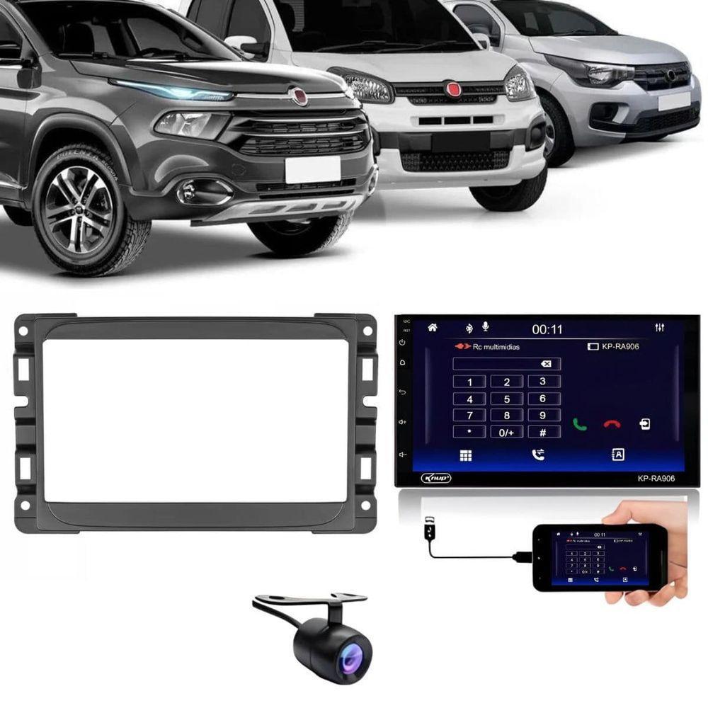 Central Multimidia Fiat Uno Carplay Android Auto Pt Fosco - 1