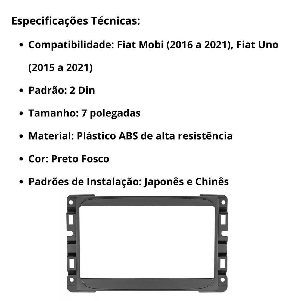 Central Multimidia Fiat Uno Carplay Android Auto Pt Fosco - 4