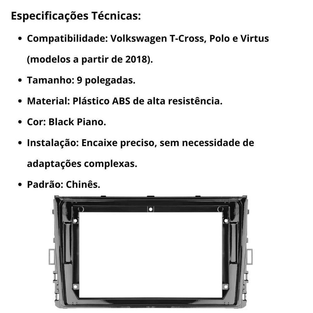 Central Multimídia Android 2 Din Virtus Moldura 9 Câmera Ré Bp - 4
