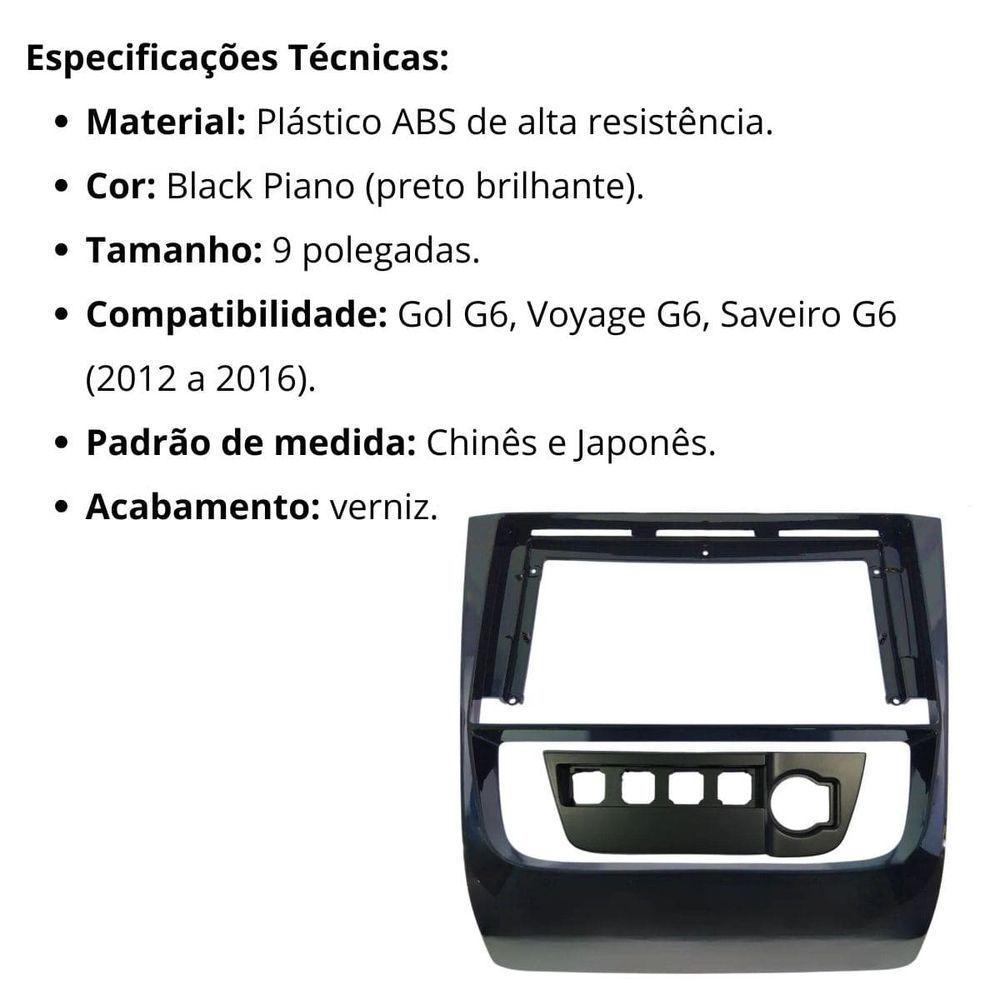 Central Multimídia Android 2 Din Saveiro G6 Moldura 9 Câmera Ré - 4
