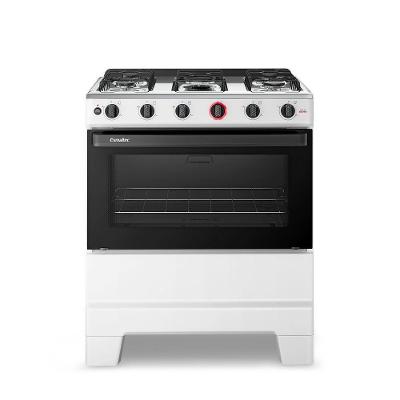 Fogão Esmaltec 5 Bocas Ideal Super Mesa De Aço Inox Branco F5IAB Bivol