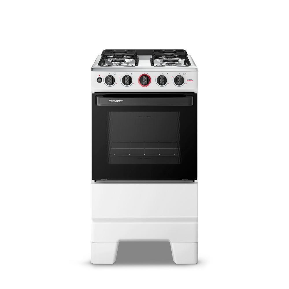 Fogão Esmaltec 4 Bocas Ideal Super Mesa de Aço Inox Bivolt - 1