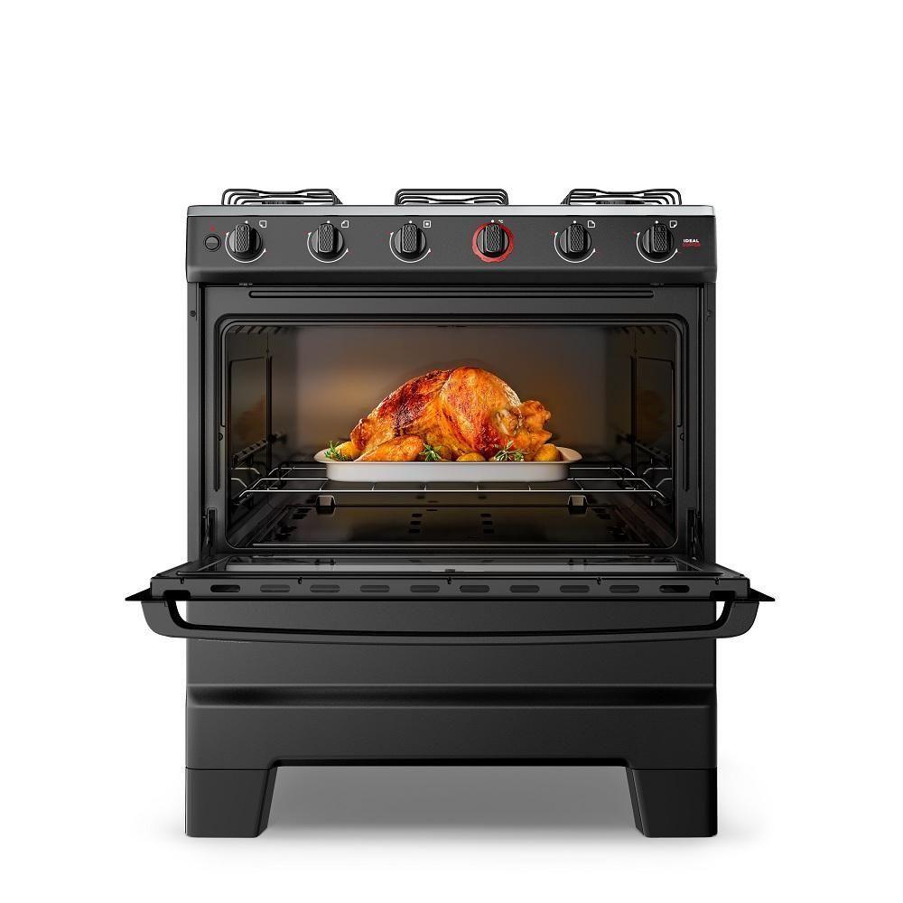 Fogão Esmaltec 5 Bocas Ideal Super Mesa De Aço F5IAP Bivolt - 4