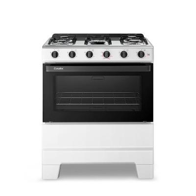 Fogão Esmaltec 5 Bocas Ideal Pop Mesa De Aço Inox Branco F5ISB