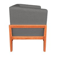 Kit 02 Poltronas Lucy Linho Cinza A26 Castanho - 4