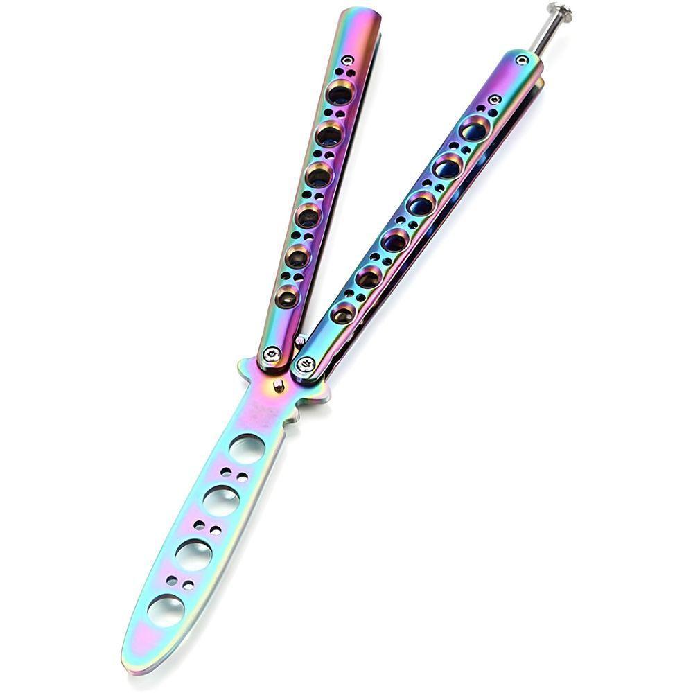 Canivete Butterfly De Treino Bsl-3 Rainbow Sem Corte - 1