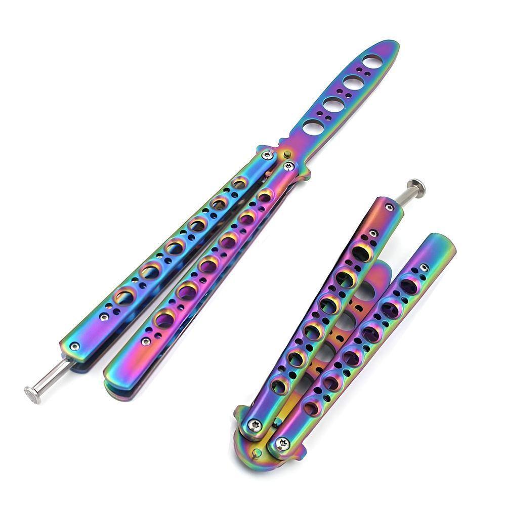 Canivete Butterfly De Treino Bsl-3 Rainbow Sem Corte - 2