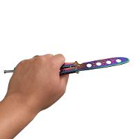 Canivete Butterfly De Treino Bsl-3 Rainbow Sem Corte