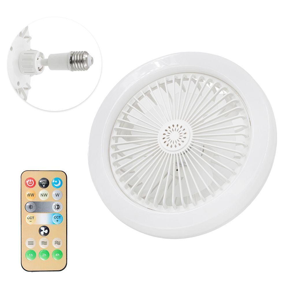 Ventilador De Teto Led Luzes Integradas Com Controle Remoto 36 Branco Bivolt - 3