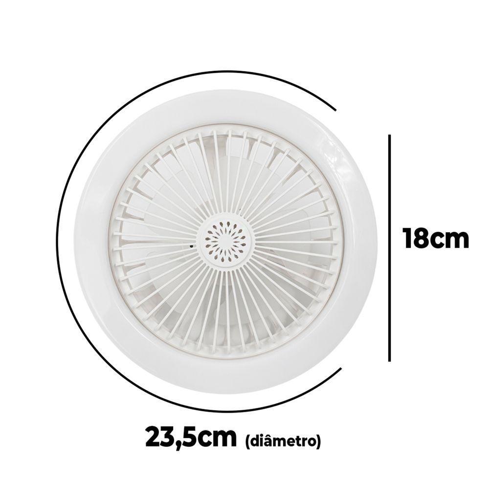 Ventilador De Teto Led Luzes Integradas Com Controle Remoto 36 Branco Bivolt - 5