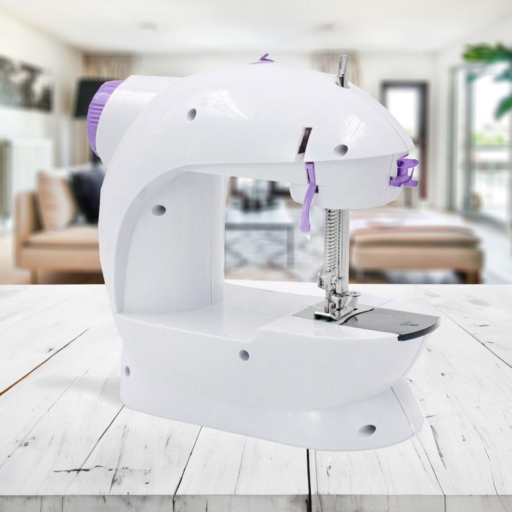 Mini Máquina De Costura Reta Portátil Bivolt Doméstica Compacta Branco - 3