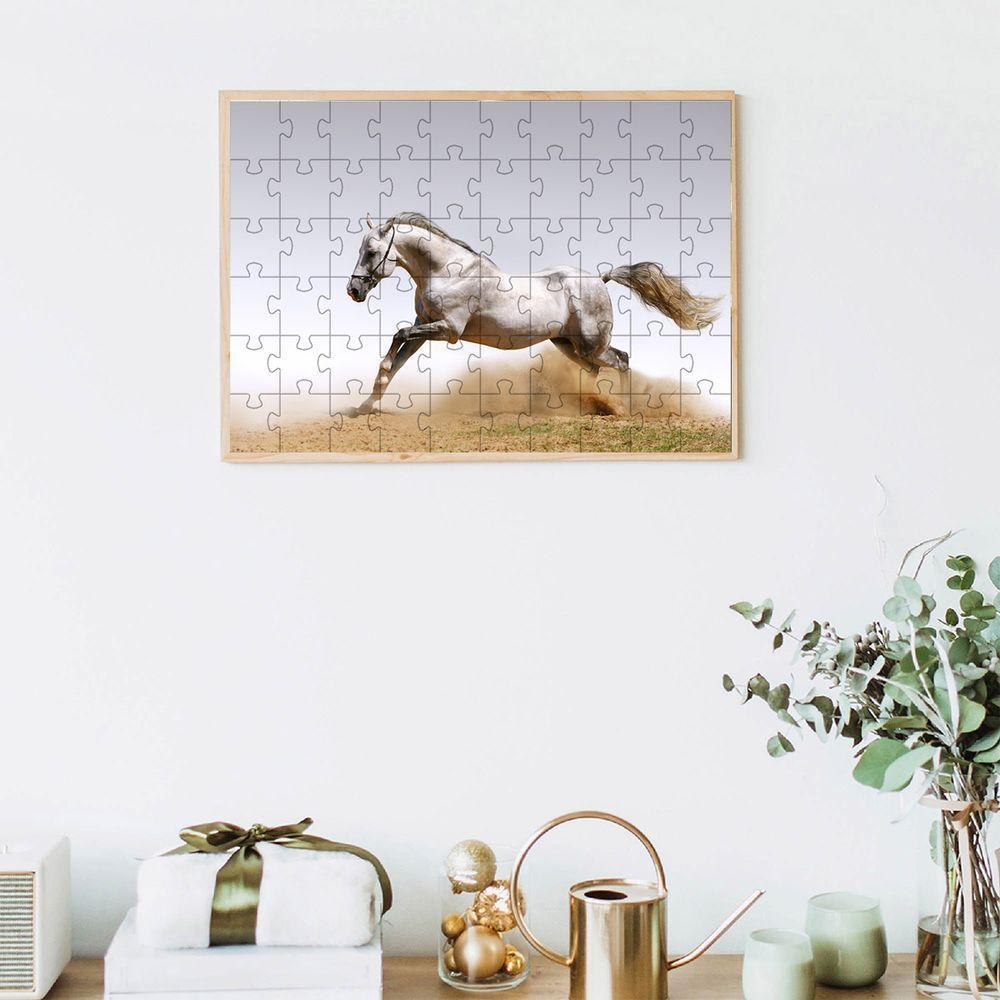 Kit 4 Quebra-cabeças De Cavalos Diversão Inclusiva E Inteligente 24 Peças Grandes - 5
