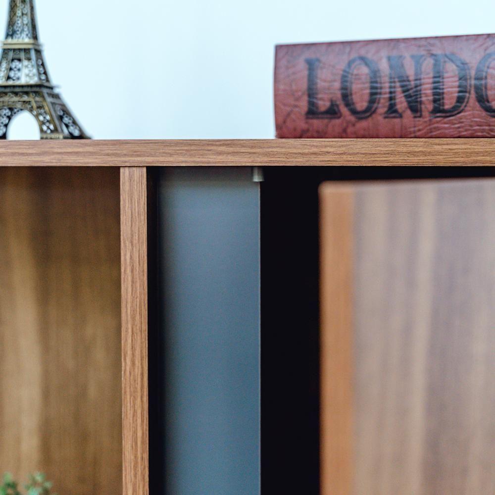 Escrivaninha Com Armario 1 Porta 1 Gaveta 1 Nicho Office Bélgica - Amendola-grafito - 6