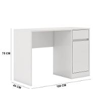 Escrivaninha 1 Porta 1 Gaveta Office Bélgica - Branco - 2