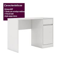 Escrivaninha 1 Porta 1 Gaveta Office Bélgica - Branco - 5