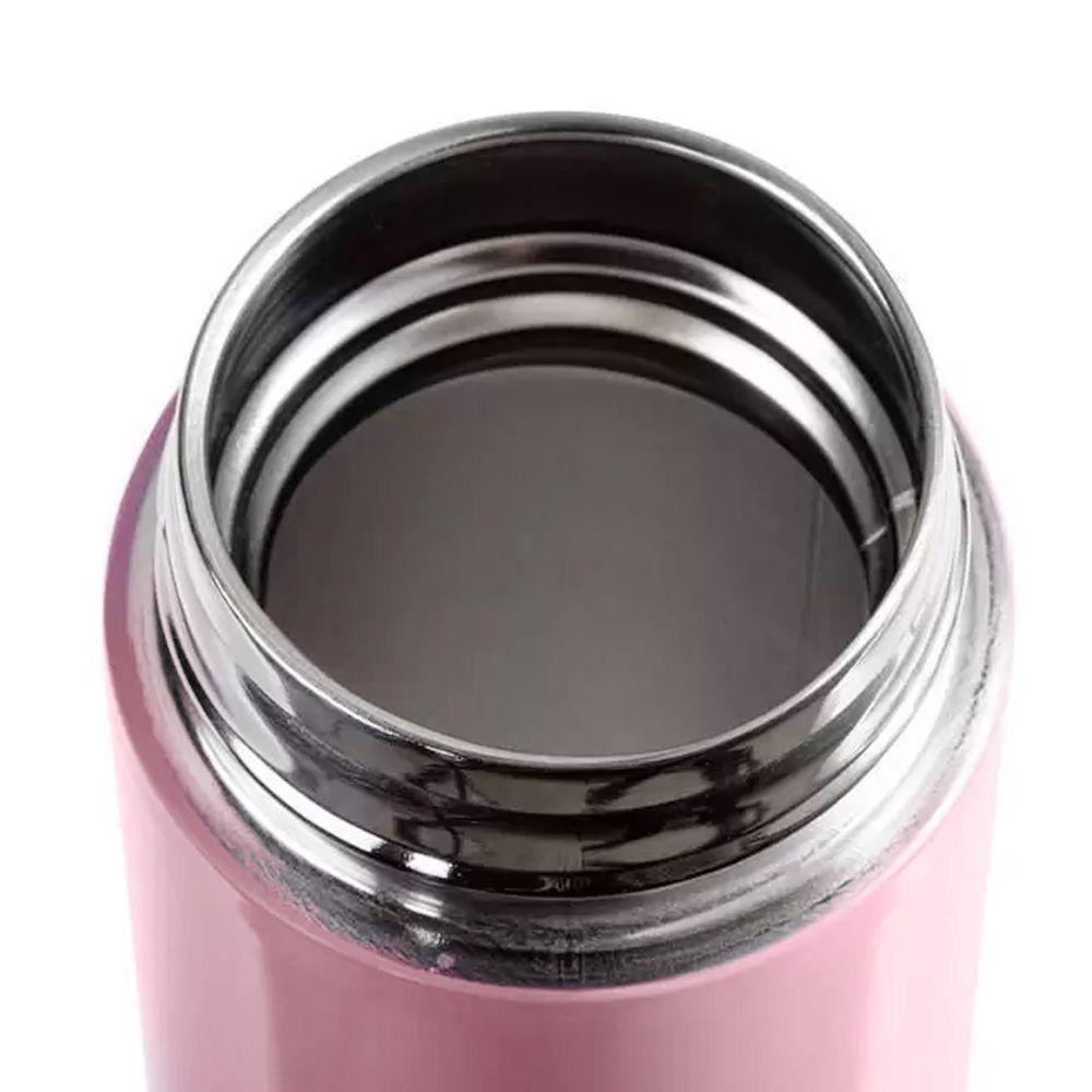Garrafa Térmica Inox 500ml Quente Frio Tampa Rosa Nº12 - 4