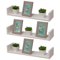 Kit 3 Prateleiras Nichos Em U 60 X 15cm Branca Suporte Invisível - 1