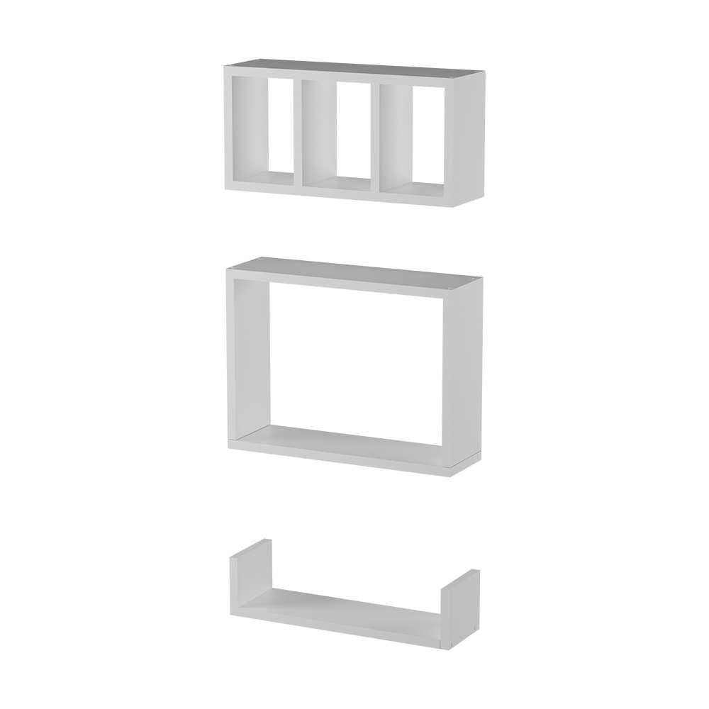 Conjunto Kit 3 Nichos Prateleiras Decorativas Branca Para Banheiro - 7