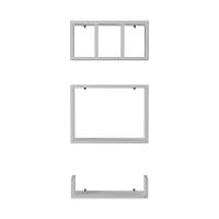 Conjunto Kit 3 Nichos Prateleiras Decorativas Branca Para Banheiro - 6