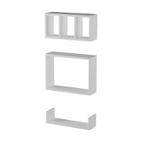 Conjunto Kit 3 Nichos Prateleiras Decorativas Branca Para Banheiro - 7