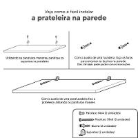 Conjunto Kit 3 Nichos Prateleiras Decorativas Preta Para Banheiro - 5